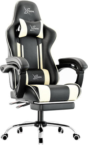 Ergonomic Gaming Chair PU Leather Racing Office Desk Recliner Footrest Swivel