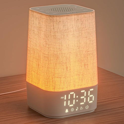 Sunrise Alarm Clock Wake Up Light White Noise Night Lamp Dual Alarm