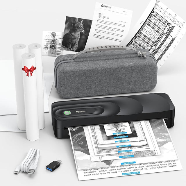 A4 Portable Thermal Printer Bluetooth Inkless Wireless + Case