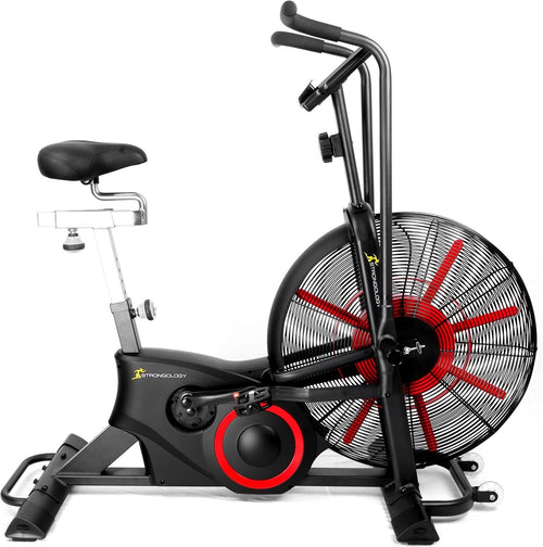 Air & Magnetic Assault Bike 15-Level Resistance Dual-Belt 24" Fan LCD Trainer