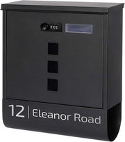 Wall Mounted Waterproof Post Box with Lock Mailbox Secure Letter Holder