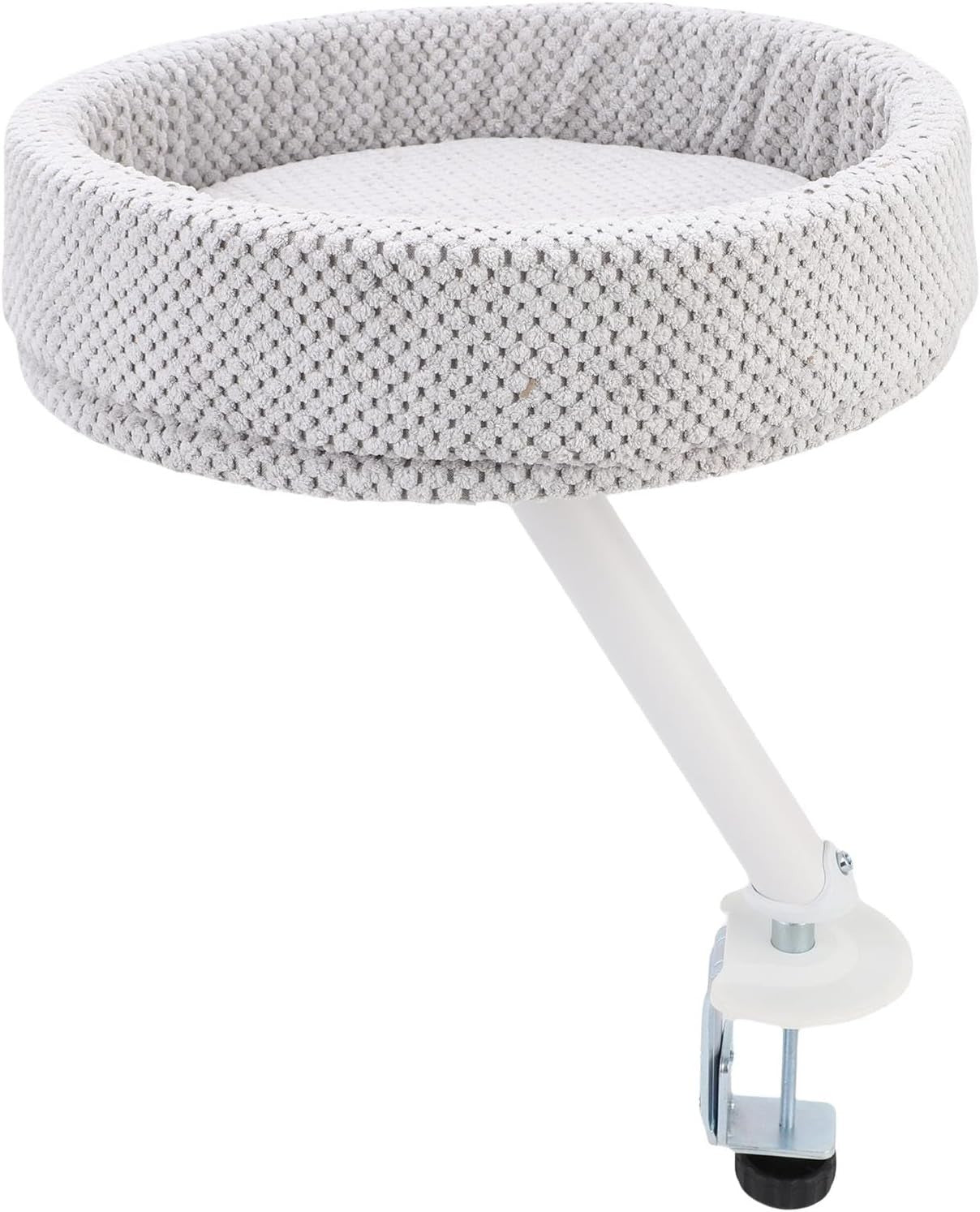 Adjustable Cat Desk Bed Plush Clamp On Kitty Perch Space Saving