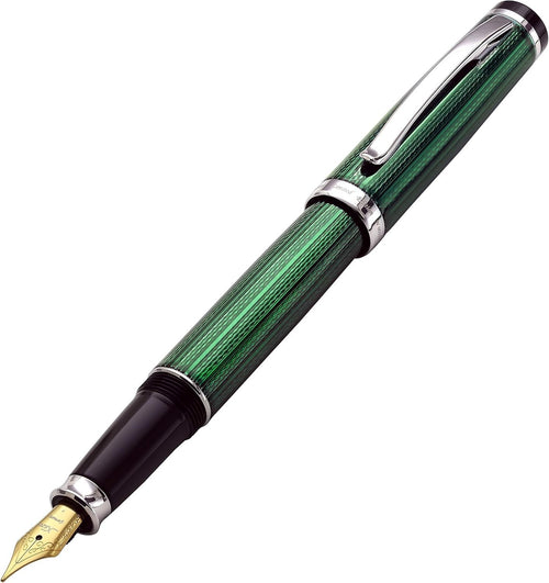 Forest Green Fountain Pen Fine Nib Handcrafted Smooth Writing Set