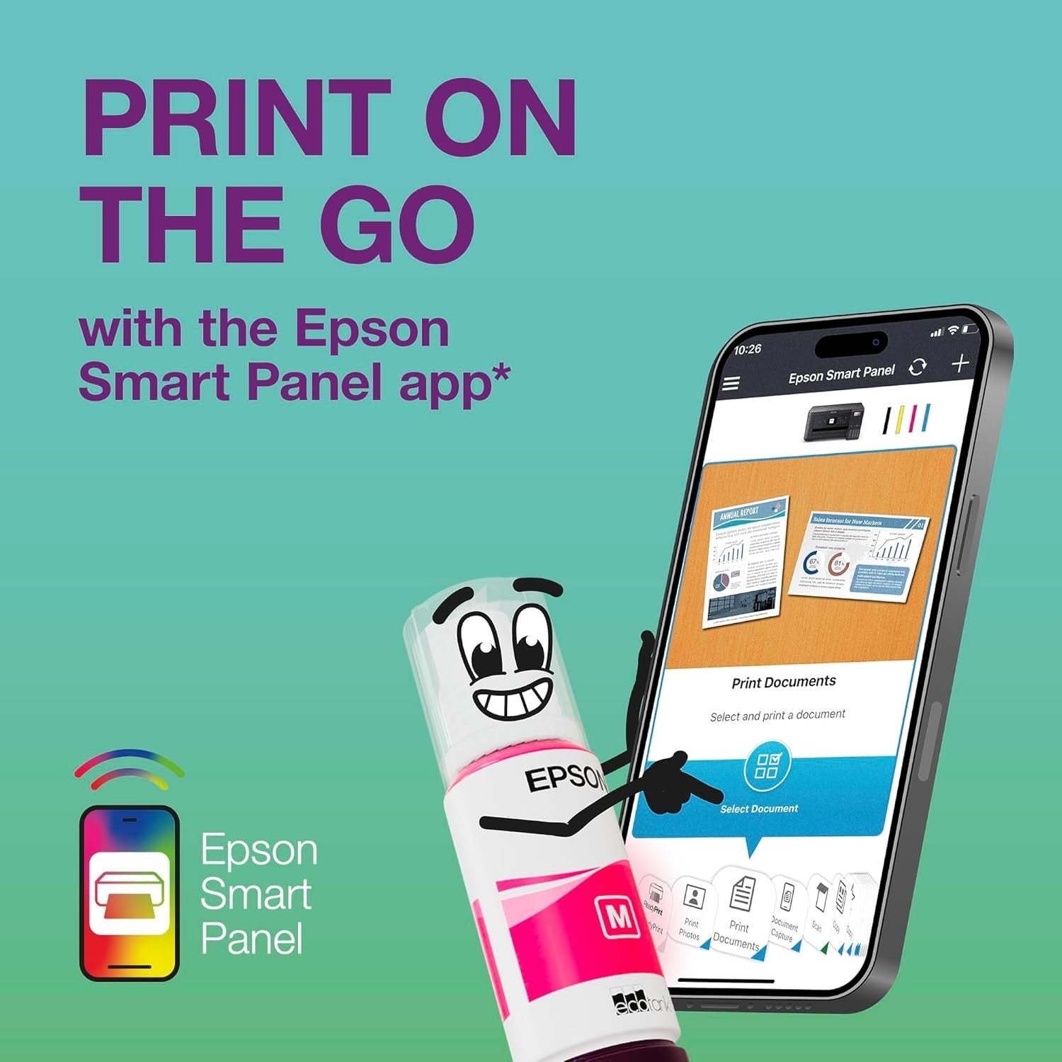 Black EcoTank ET-2851 A4 Multifunction Wi-Fi Ink Tank Printer