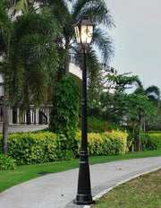 85cm Black Outdoor Lamp Post Light E27 Garden Pillar Lantern