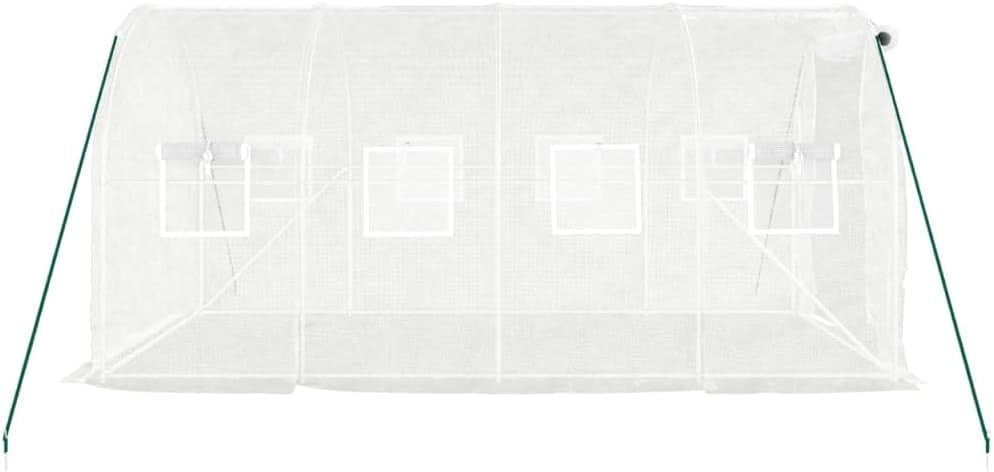 Large Outdoor Walk-In Garden Greenhouse 8m² Steel Frame PE Cover 4x2x2m