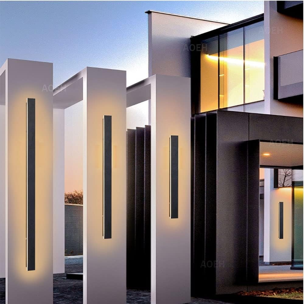 Waterproof LED Outdoor Wall Light 45W Modern Sconce Warm White 125cm