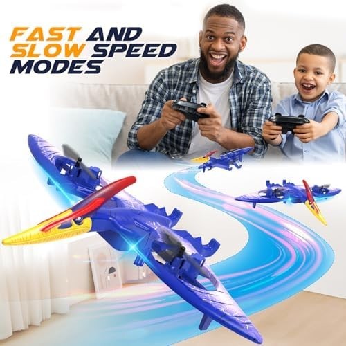 RC Dinosaur Drone for Kids Boys 8-12, Remote Control Plane, USB Rechargeable