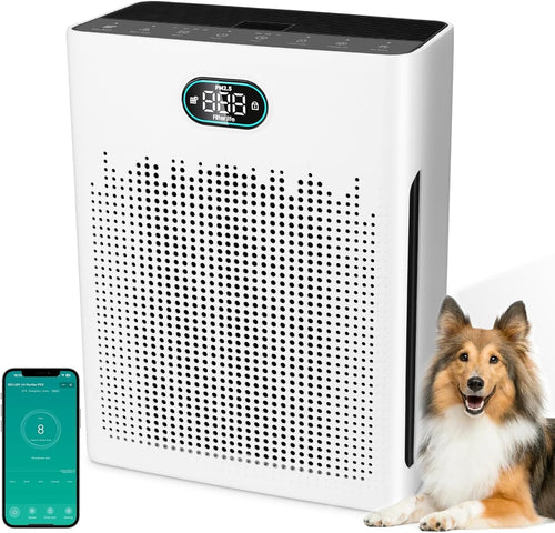 Smart HEPA Air Purifier Large Room 960ft² WiFi Pet Mode Quiet