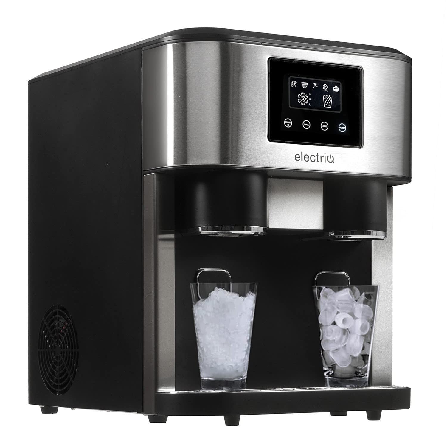 Countertop Ice Maker Ice Crusher Water Dispenser Stainless Steel