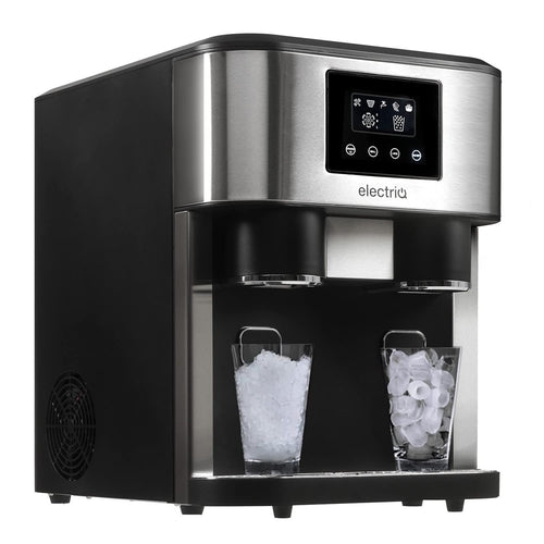Countertop Ice Maker Ice Crusher Water Dispenser Stainless Steel