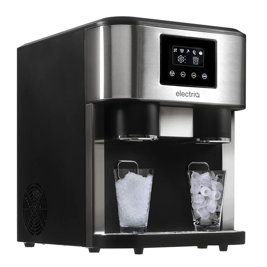 Countertop Ice Maker Ice Crusher Water Dispenser Stainless Steel