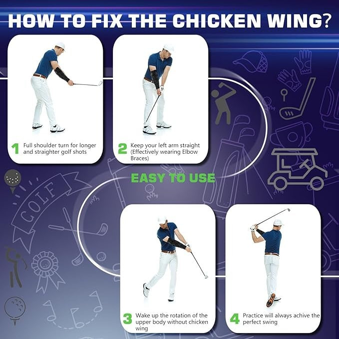 Golf Swing Trainer Elbow Support Arm Straightener Rotation Aid Tool