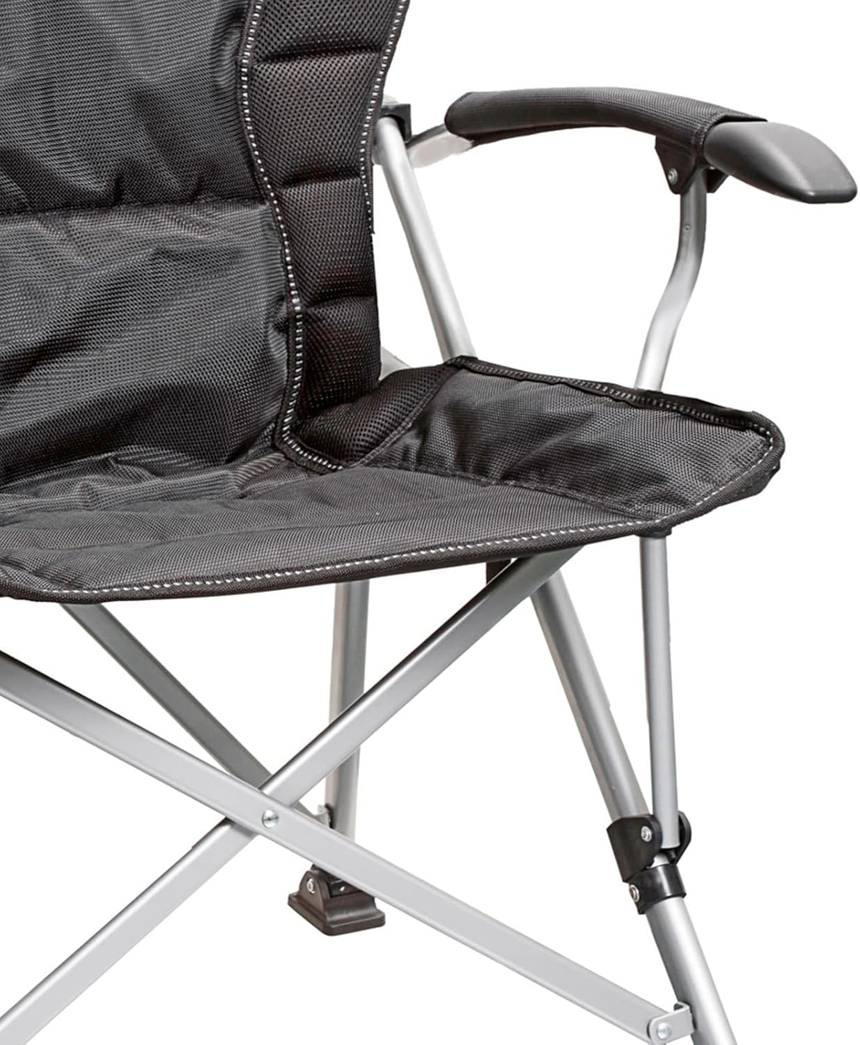 Heavy Duty Folding Camping Chair with Cup Holder, Padded Seat & Backrest