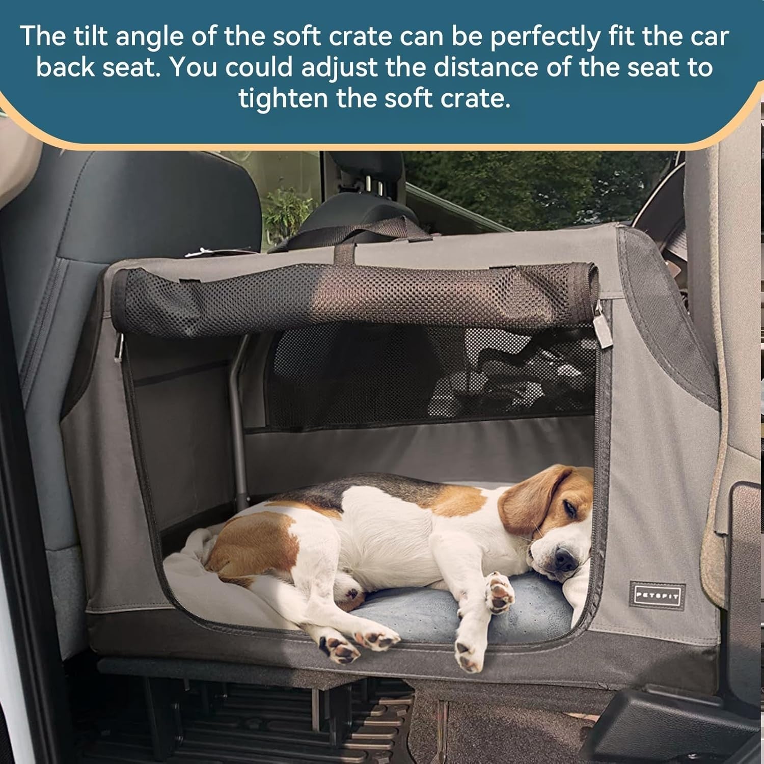 Portable Soft Dog Crate for Large Pets – Collapsible & Travel-Friendly (Grey)