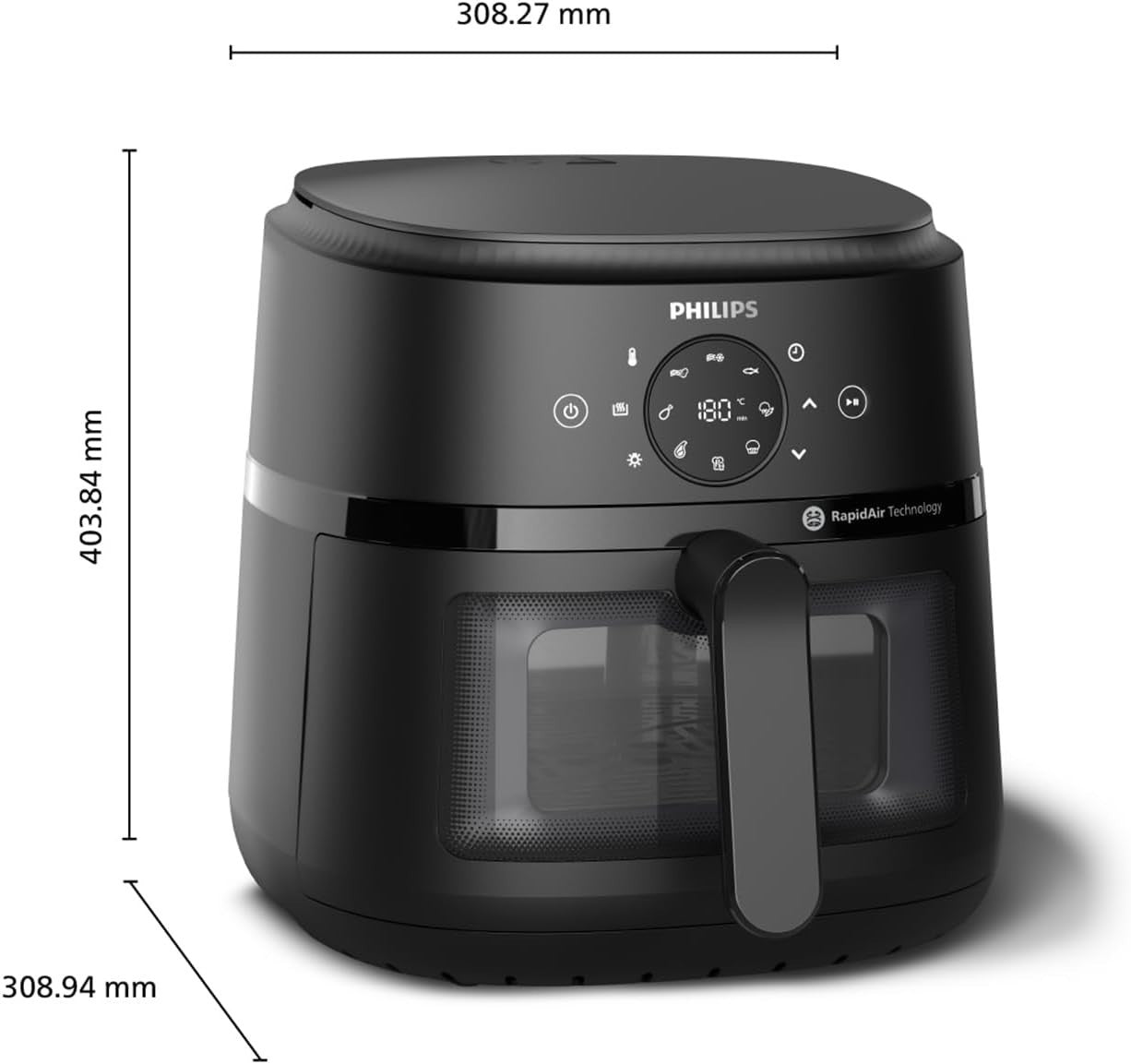 6.2L Air Fryer RapidAir 13-in-1 Window Touchscreen Low-Fat Healthy Cooker