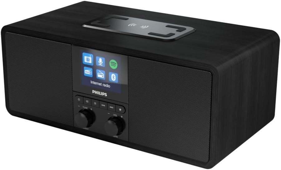 Internet Radio DAB+ FM Bluetooth Spotify Connect Qi Charger Alarm