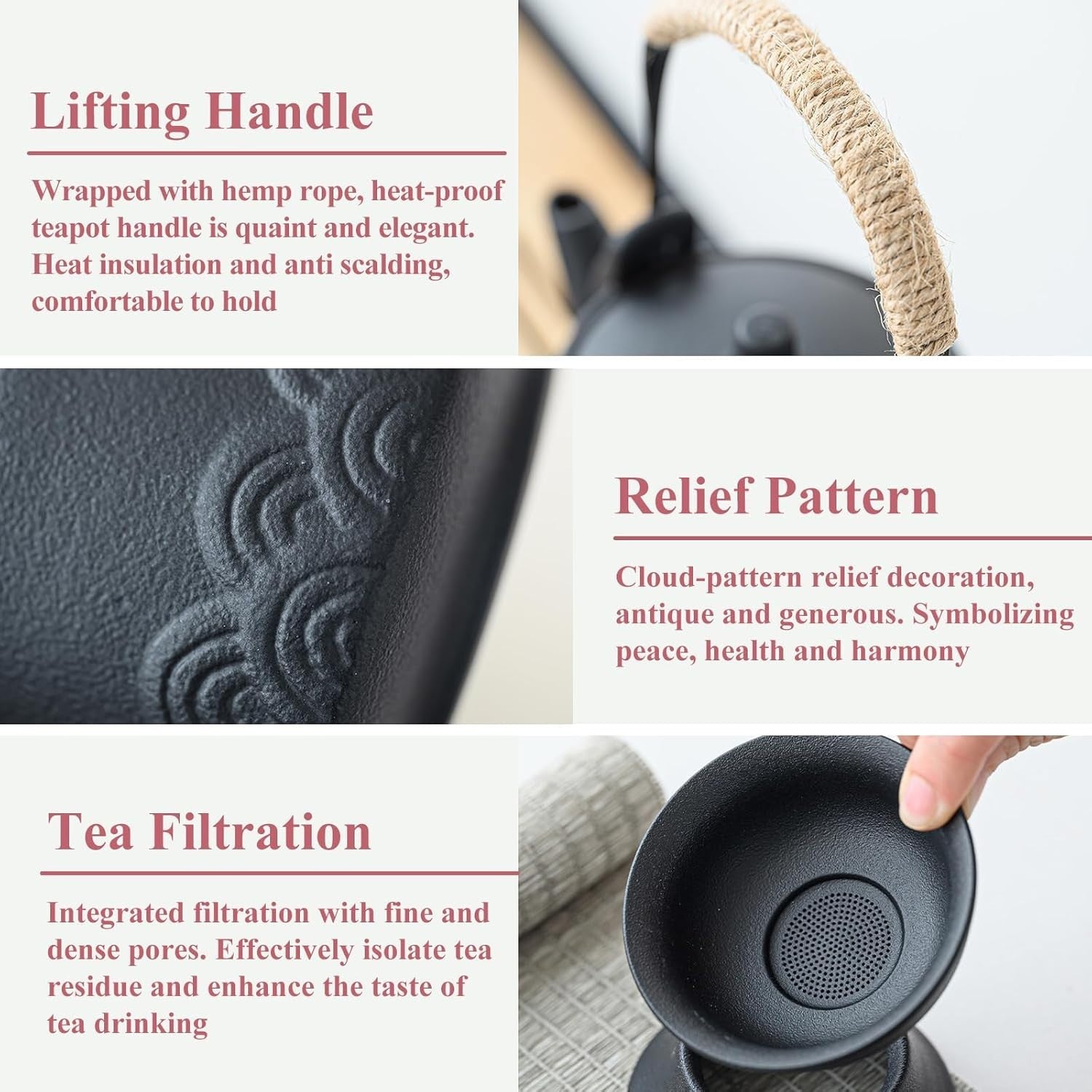 14Pc Gongfu Tea Set Ceramic Teapot Cups Tray Strainer Travel Case