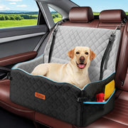 Large Dog Car Seat Bed 60lb Booster Washable Travel Cushion Backseat