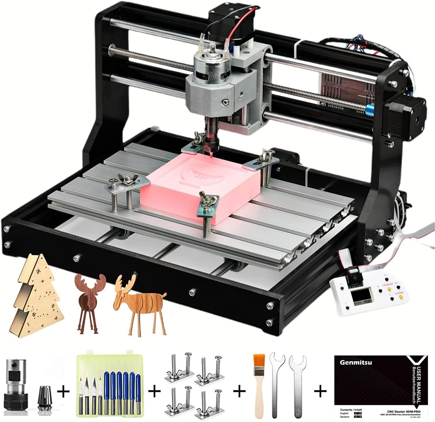 CNC Milling Machine 3-Axis Desktop Router Wood Acrylic Aluminium 3018 Pro