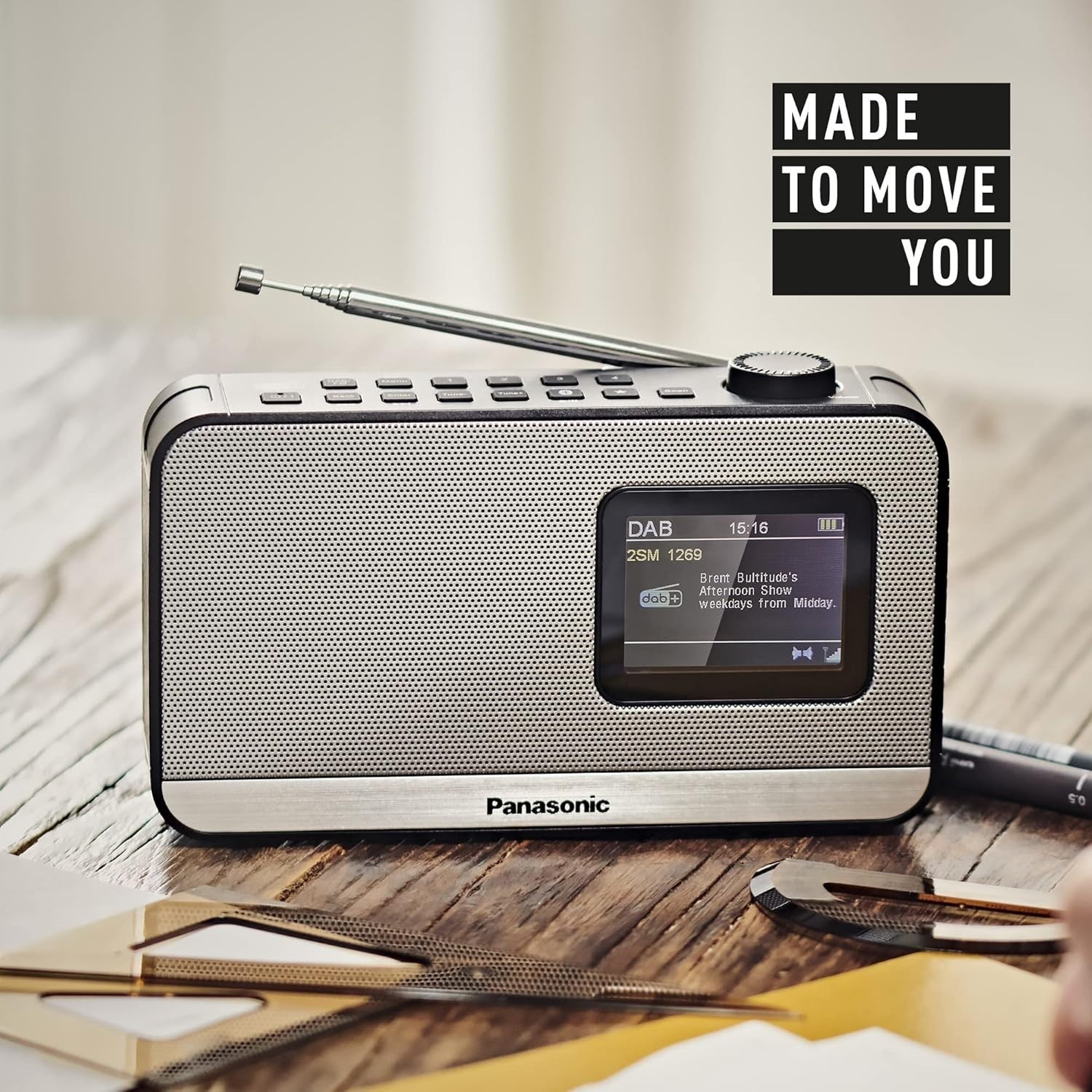 Portable DAB+/FM Radio with Bluetooth, Alarm, Clock & Travel Ready