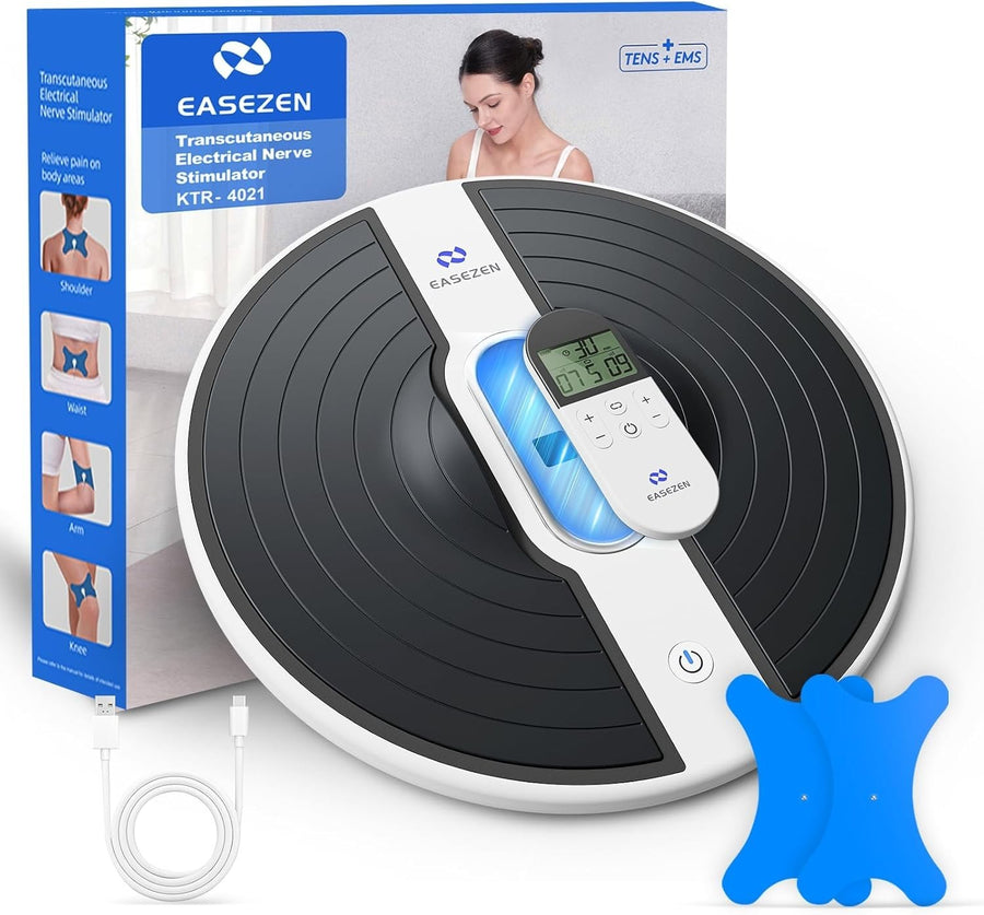 Cordless EMS TENS Foot Massager 10 Modes 20 Intensities Pain Relief White