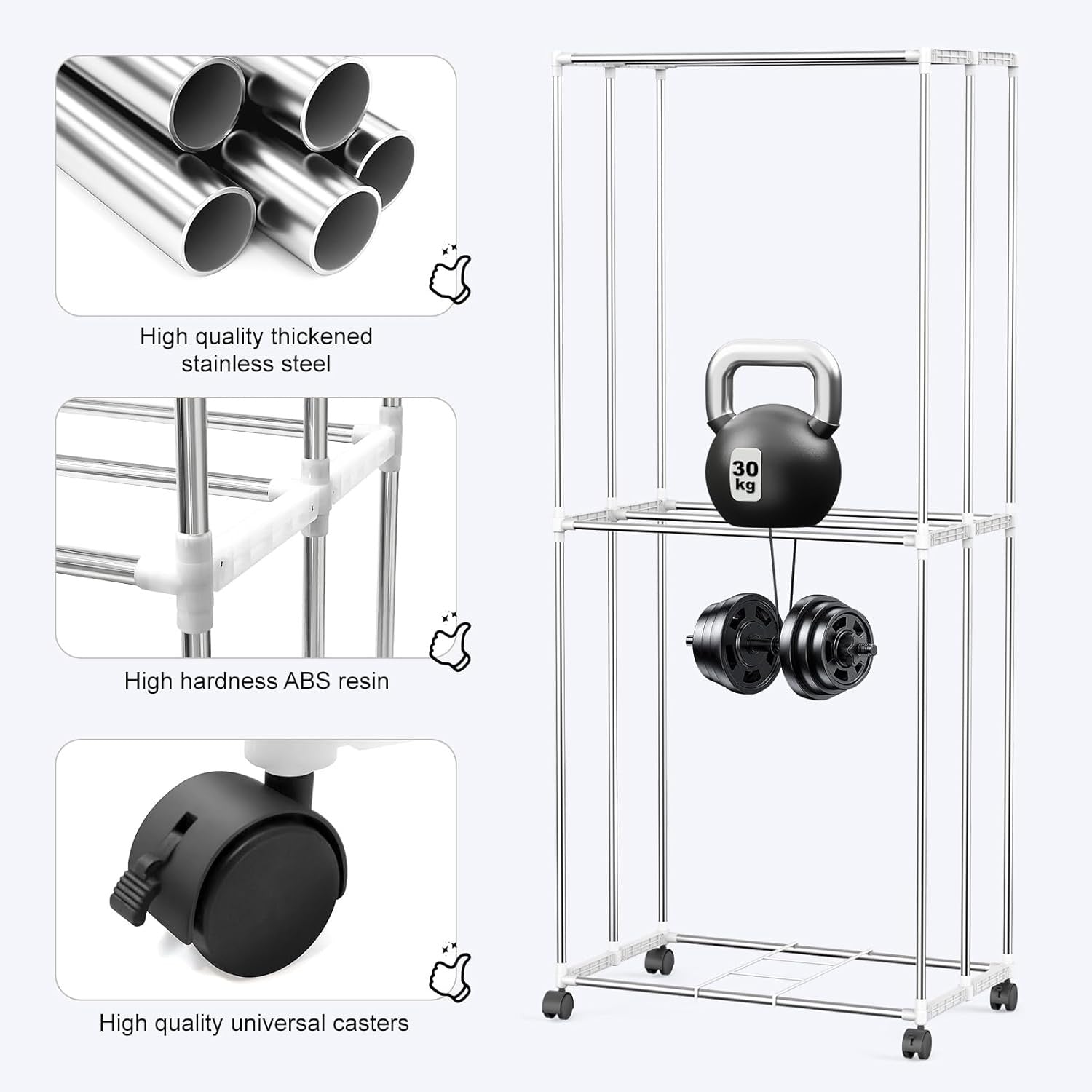 1500W Heated Clothes Airer with Cover & Timer Foldable Indoor Drying Rack