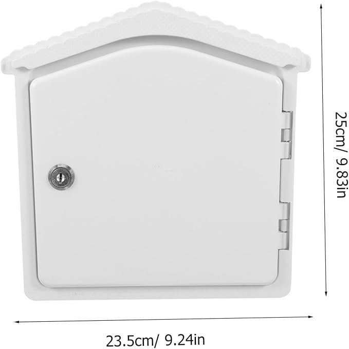 Lockable Wall Mount Milk & Mail Box – Secure Outdoor Storage, White Plastic