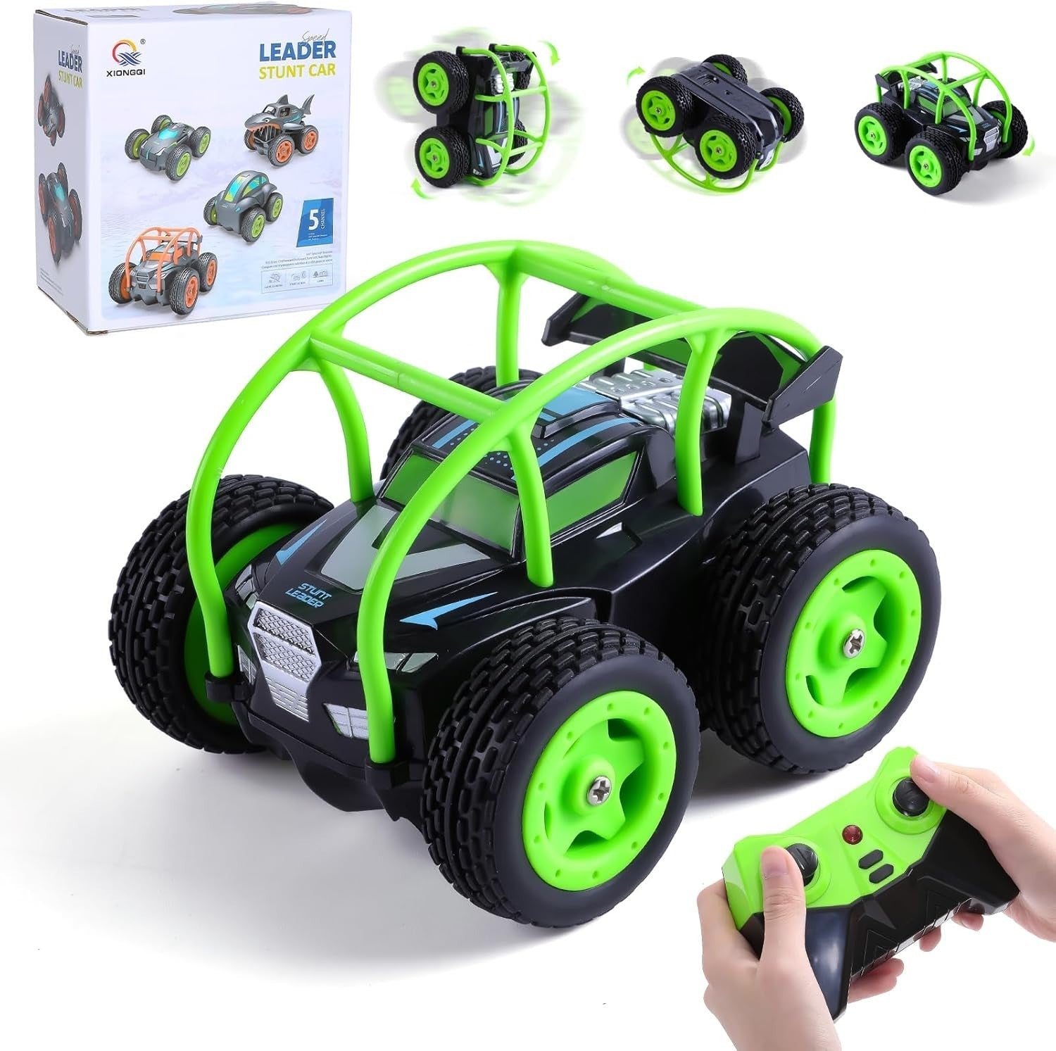 Mini 360° Flip Stunt RC Car 2.4GHz – Rechargeable Remote Control Toy for Kids 3+