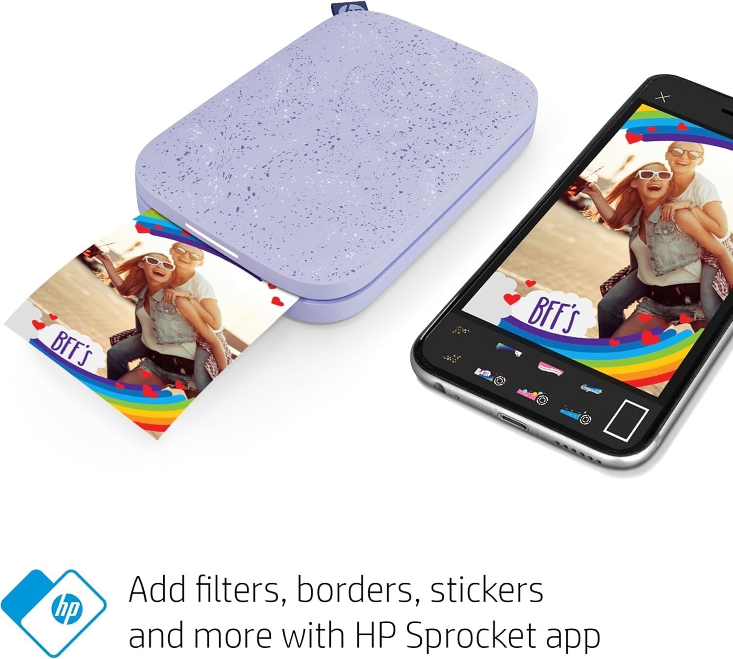 Portable Smartphone Photo Printer | 2x3 Wireless Color Prints | Purple
