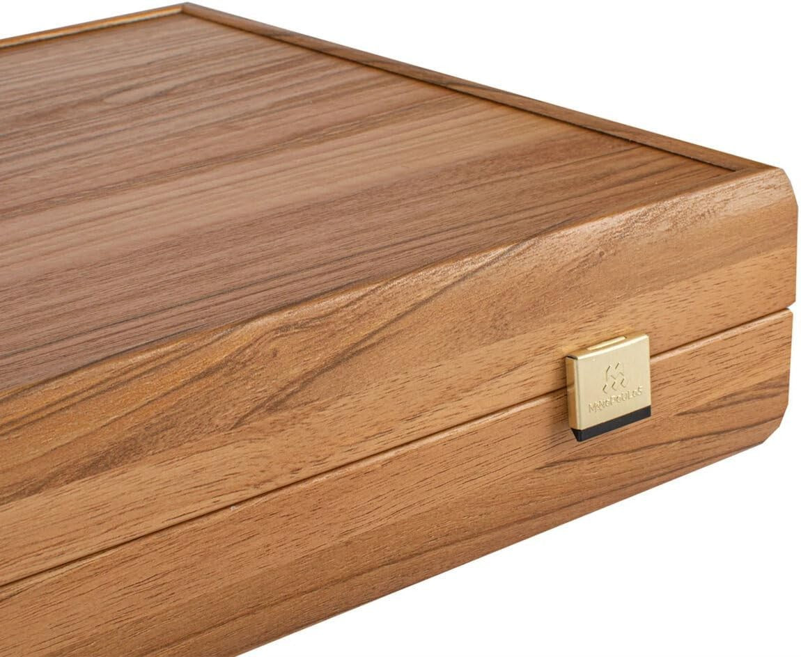 19 Inch Luxury Cork Backgammon Set Wooden Folding Strategy Board Game