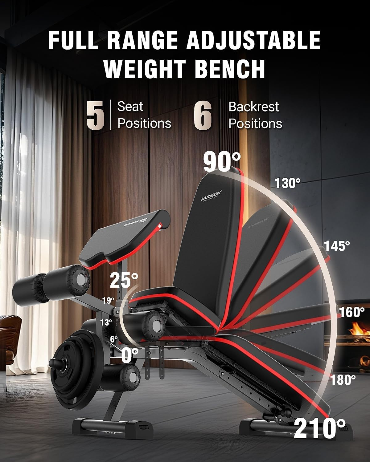 Heavy Duty Adjustable Weight Bench 1000lb Leg Extension Preacher Pad