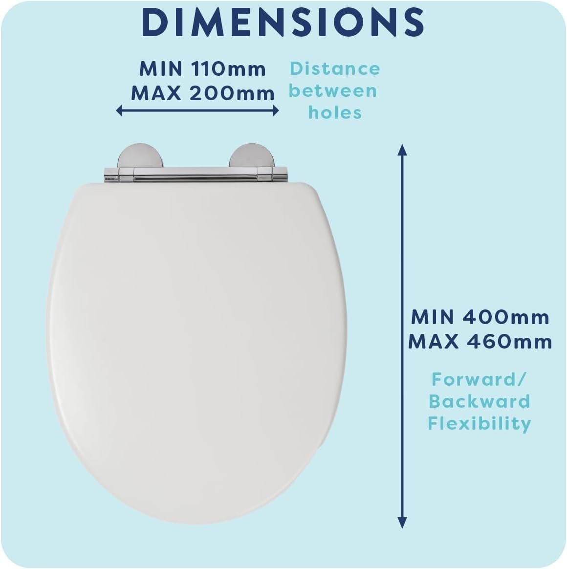 Lugano White Wooden Toilet Seat Oval Soft Close Quick Release Antibacterial