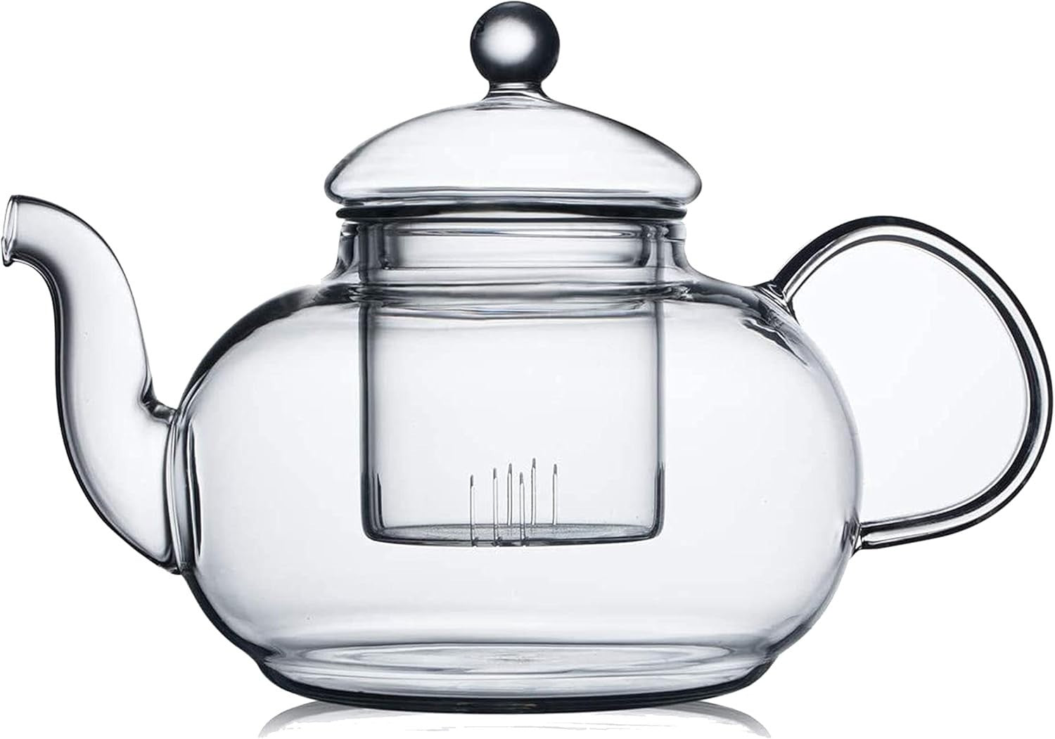 Glass Teapot 1000ml Stovetop Safe Tea Maker with Removable Infuser
