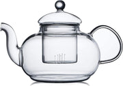 Glass Teapot 1000ml Stovetop Safe Tea Maker with Removable Infuser