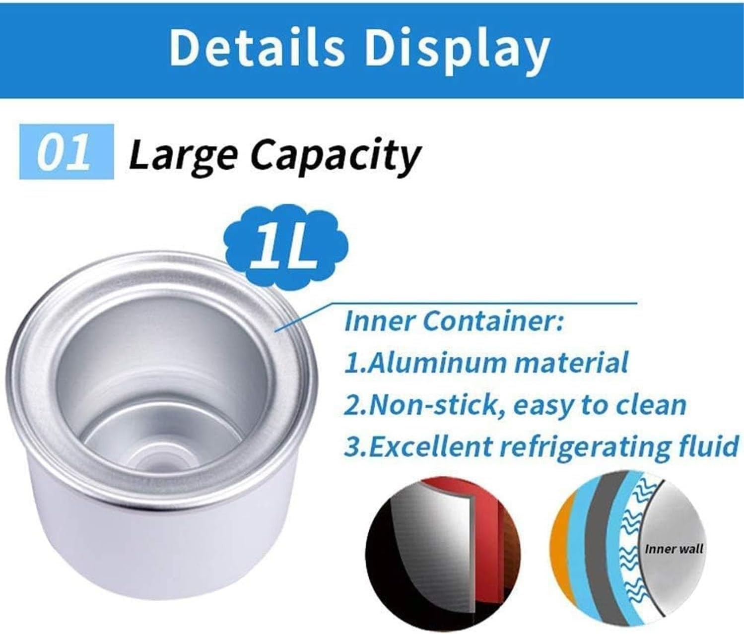 Soft Serve Ice Cream Maker 1000ml Automatic Frozen Dessert Machine