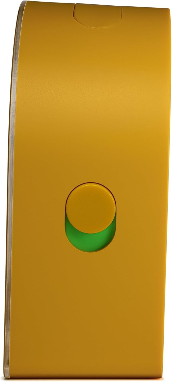 Yellow Analogue Alarm Clock Silent Quartz Backlight Snooze Crescendo Beep