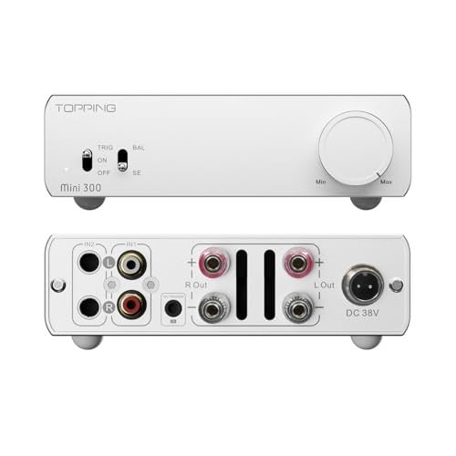 Mini300 Compact Stereo Amp 140Wx2 Class-D Balanced Low Distortion Silver
