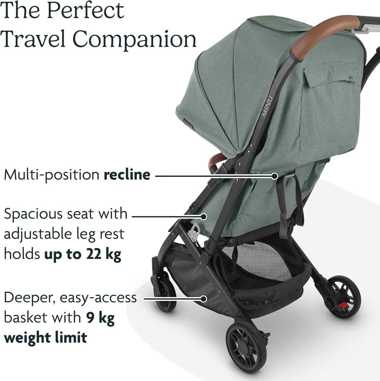 Compact Travel Baby Pushchair One Hand Fold Lightweight Stroller 6m+ 22kg