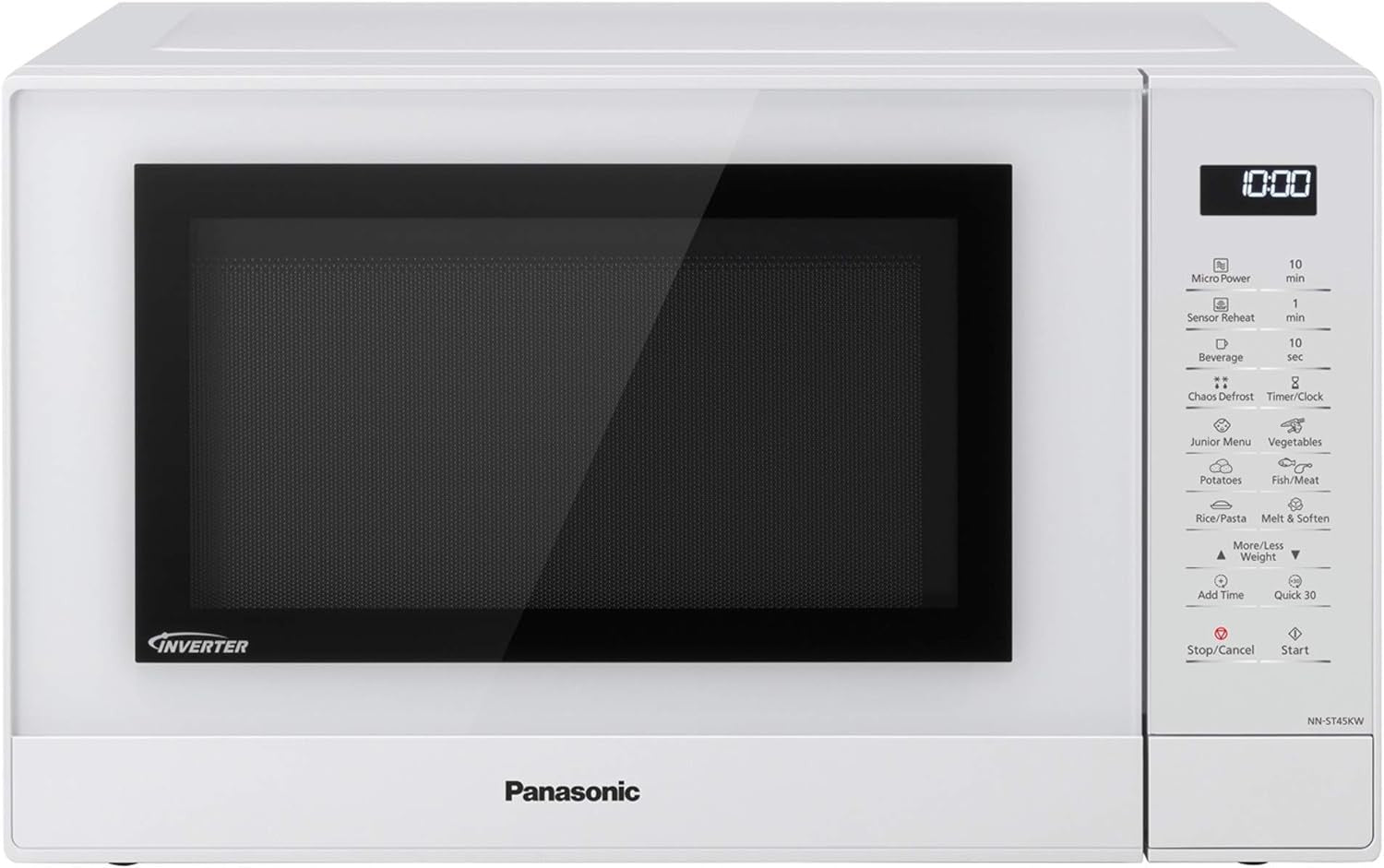 White 32L Microwave Oven 1000W Touch LCD 21 Auto Programs