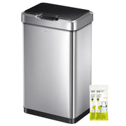 50L Brushed Stainless Steel Sensor Bin Soft Close