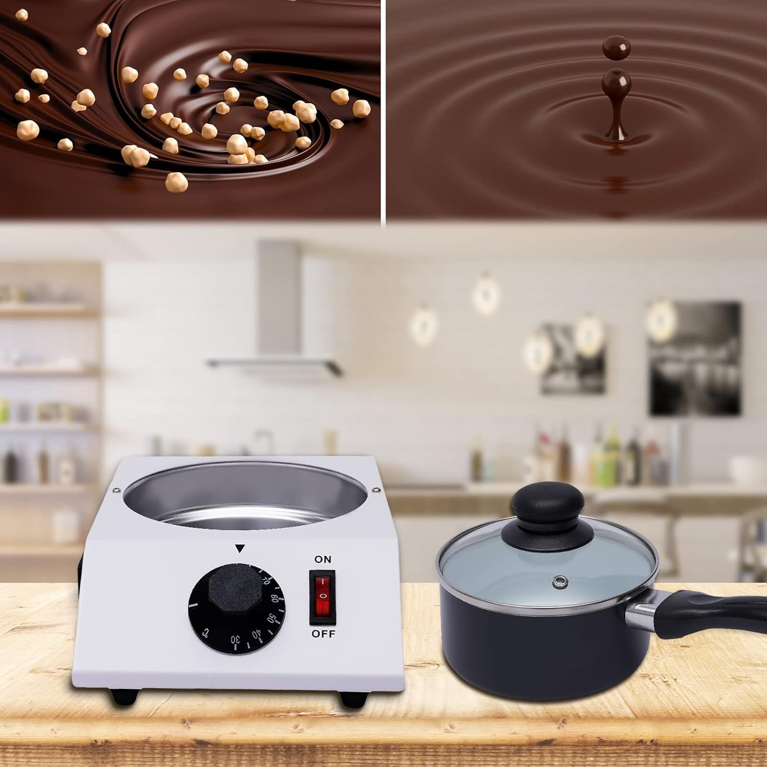 1KG Chocolate Melting Machine Electric Tempering Fondue Maker 220V