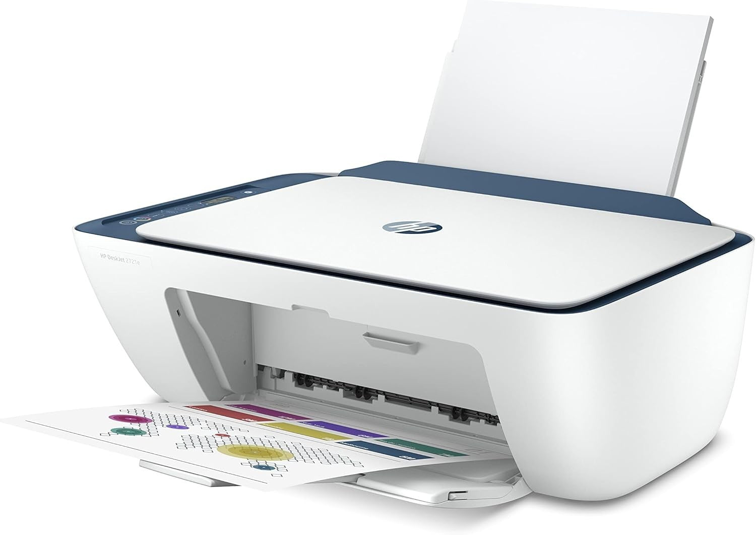 Wireless Colour Printer DeskJet 2721e | White, Blue | Print, Copy, Scan | A4