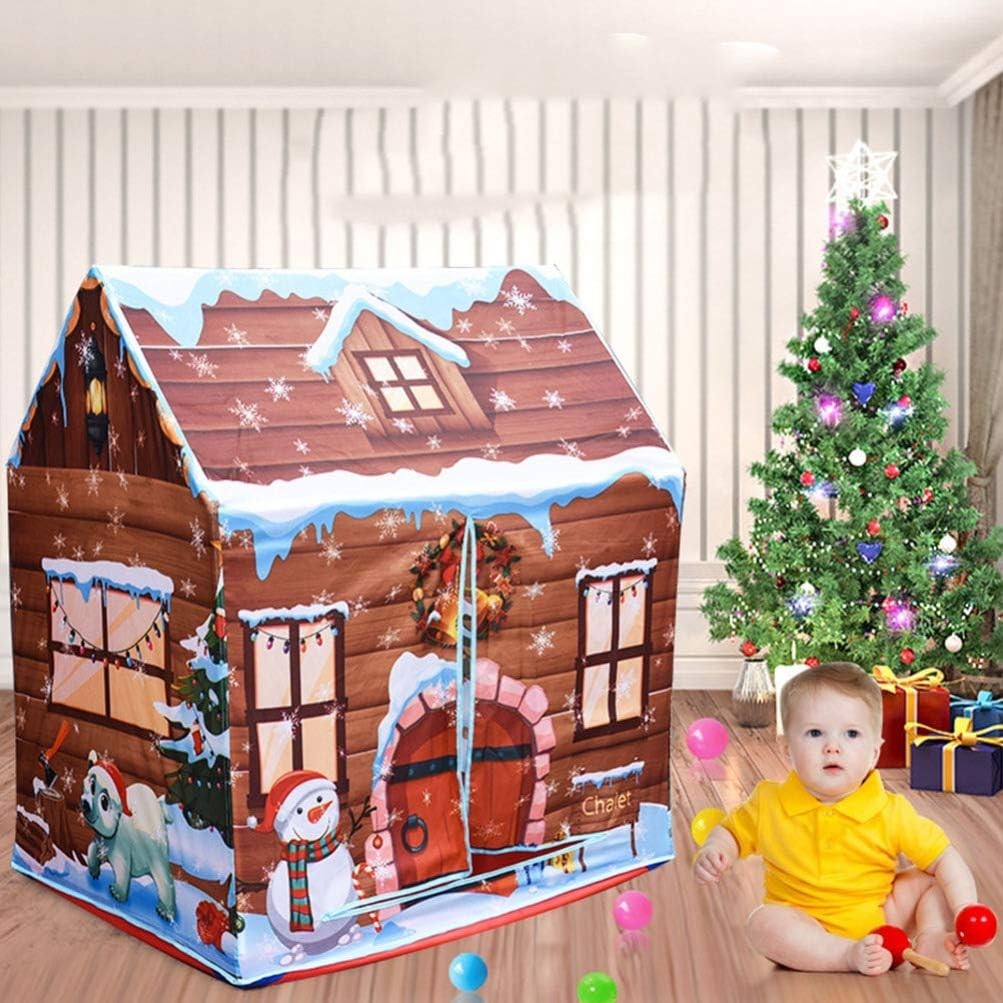 Kids Pop Up Play Tent Indoor Outdoor Christmas Playhouse Foldable