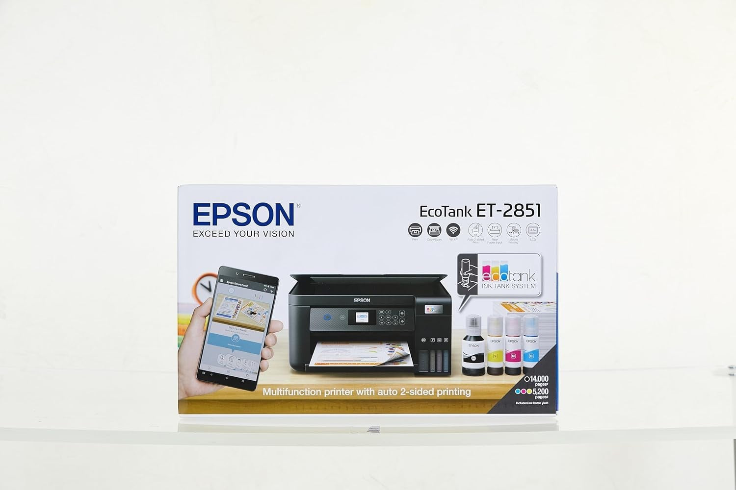 A4 Multifunction Printer High Capacity Refillable Tanks Black Duplex LCD