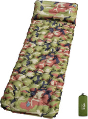 Ultralight Inflatable Camping Sleeping Pad with Built-In Foot Pump, Waterproof