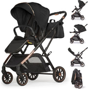 Lightweight Baby Pushchair Reclining Seat Smooth Suspension Compact Stroller