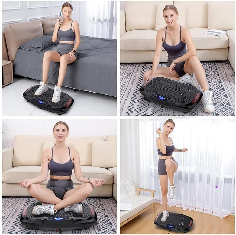 3 Zone Vibration Plate Indoor Fitness Machine Quiet Home Workout