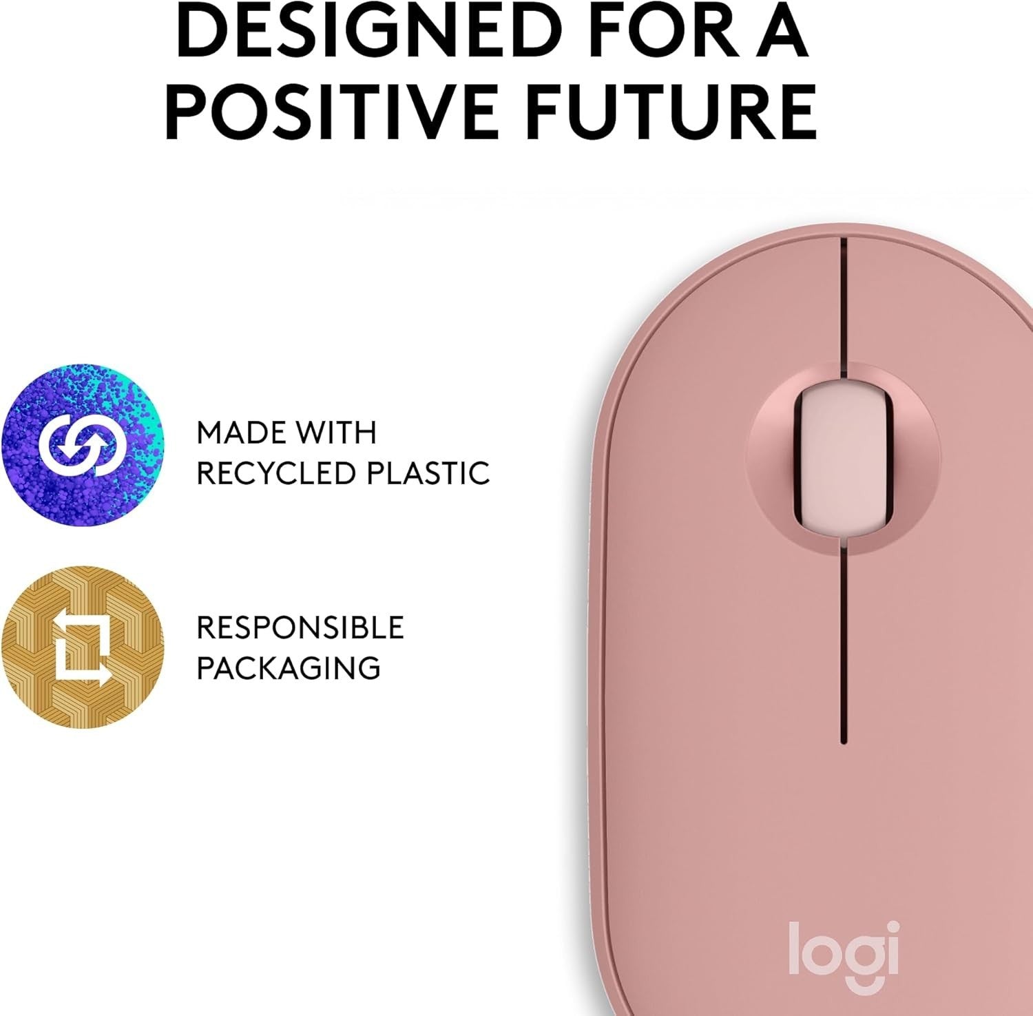 Rose Gold Bluetooth Wireless Mouse Silent Click Ultra Slim Portable Office