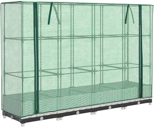 Large Raised Garden Bed with Greenhouse Cover 🌿 Weatherproof Planter Box
